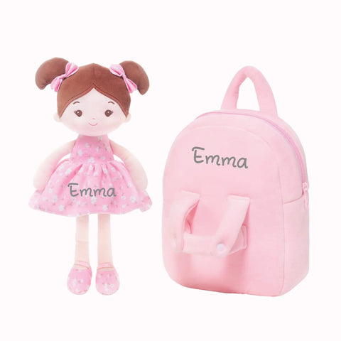 Personalized Flora Belle Doll Backpack - Pink