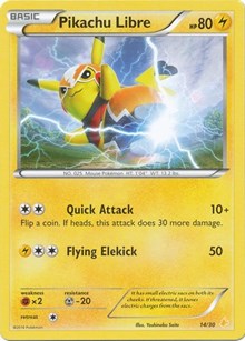 Pikachu Libre (14 - Non-Holo) - 14/30 - (XY Trainer Kit: Pikachu Libre & Suicune)