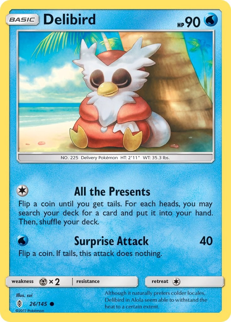 Delibird - 26/145 - (SM - Guardians Rising)