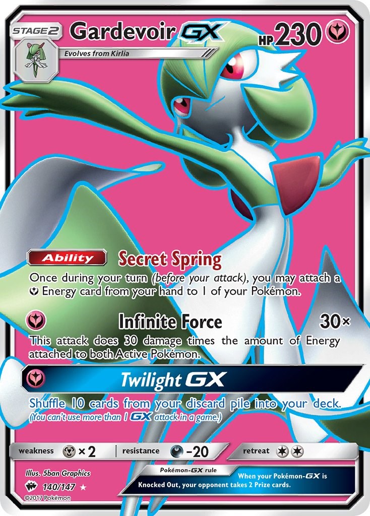 Gardevoir GX (Full Art) - 140/147 - (SM - Burning Shadows)