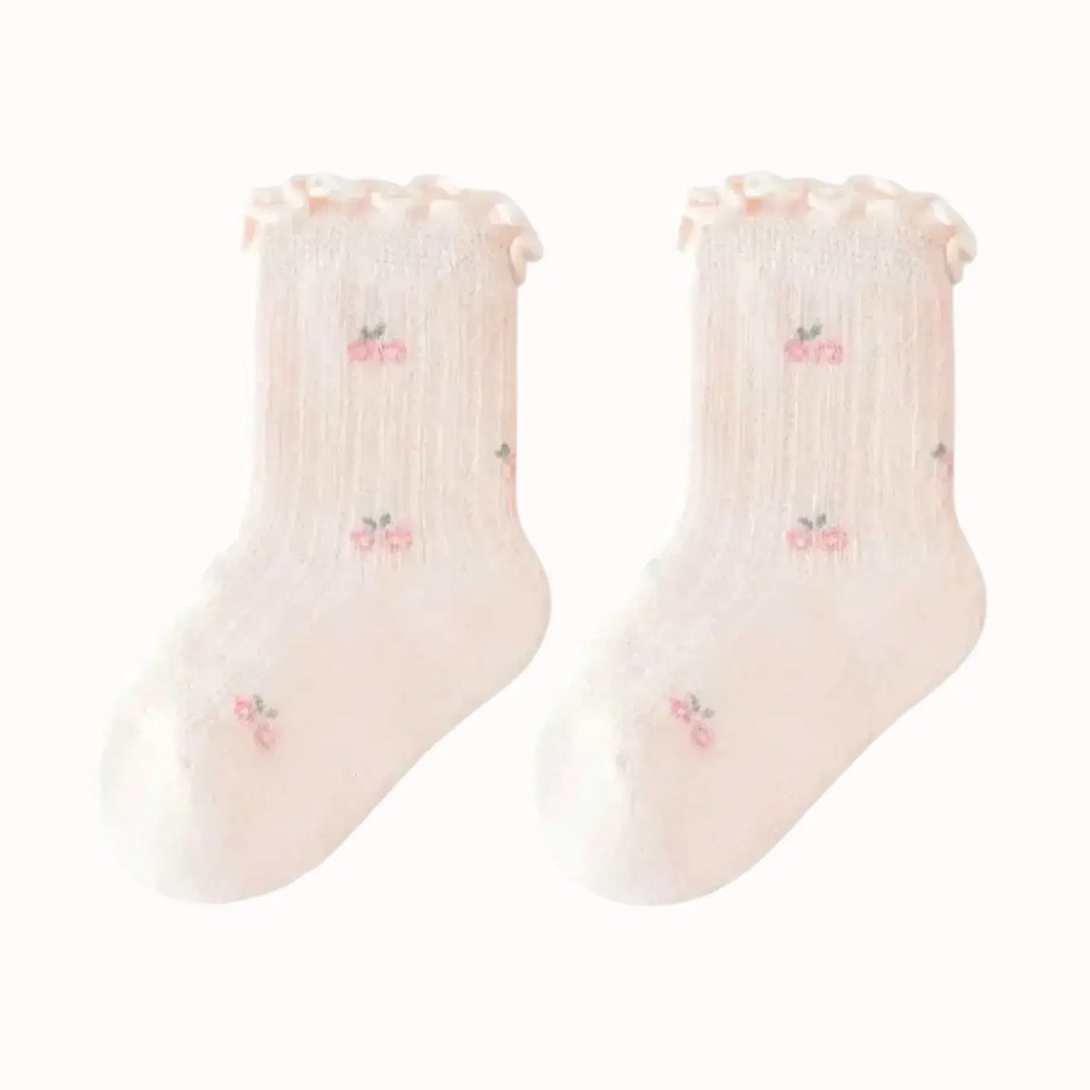 Ruffle Floral Short Socks