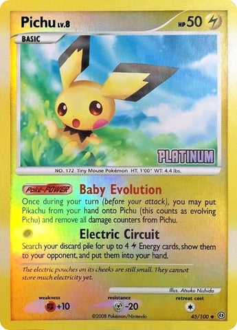 Pichu - 45/106 [Platinum] - 045/100 - (Burger King Promos)