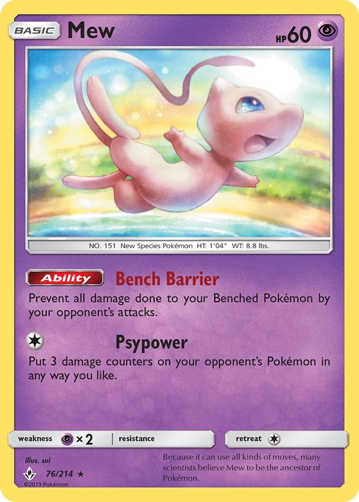 Mew - 76/214 - (SM - Unbroken Bonds)