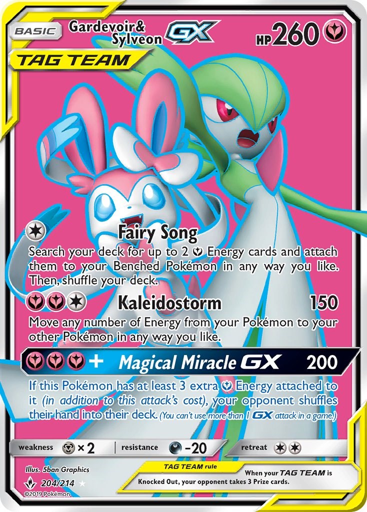 Gardevoir & Sylveon GX (204) (Full Art) - 204/214