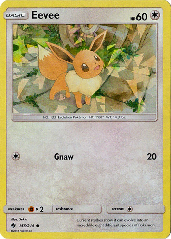 Eevee - 155/214 (Let's Play, Eevee!) (Cracked Ice Holo) - 155/214