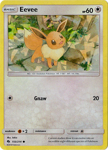 Eevee - 155/214 (Let's Play, Eevee!) (Cracked Ice Holo) - 155/214