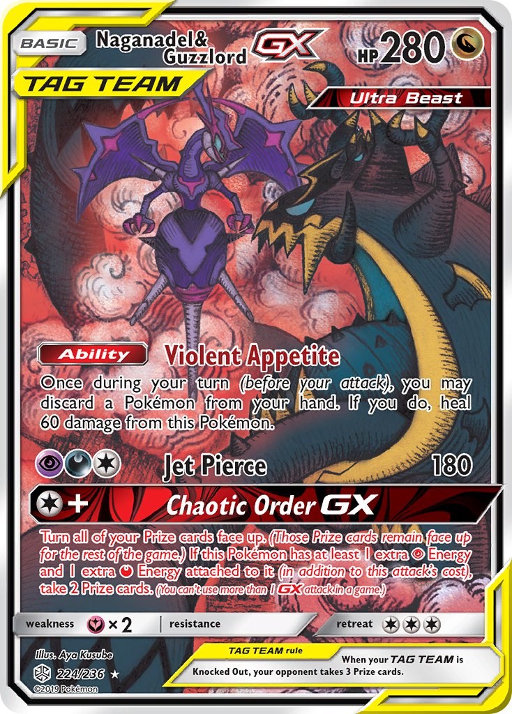 Naganadel & Guzzlord GX (Alternate Full Art) - 224/236