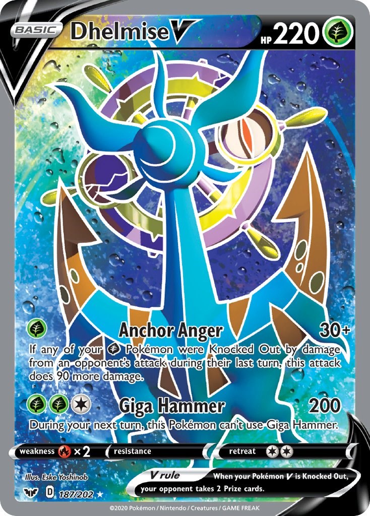 Dhelmise V (Full Art) - 187/202 - (SWSH01: Sword & Shield Base Set)