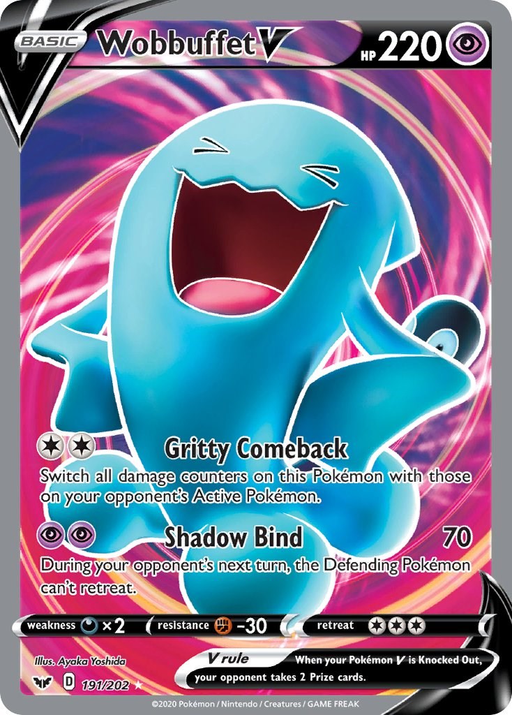 Wobbuffet V (Full Art) - 191/202 - (SWSH01: Sword & Shield Base Set)