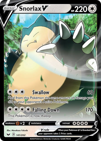 Snorlax V - 141/202 - (SWSH01: Sword & Shield Base Set)