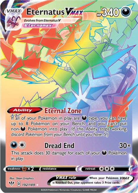 Eternatus VMAX (Secret) - 192/189 - (SWSH03: Darkness Ablaze)