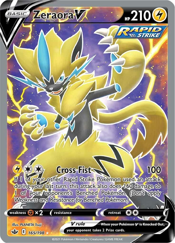 Zeraora V (Full Art) - 165/198 - (SWSH06: Chilling Reign)