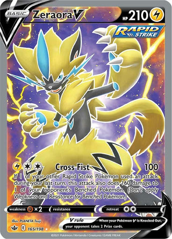 Zeraora V (Full Art) - 165/198 - (SWSH06: Chilling Reign)