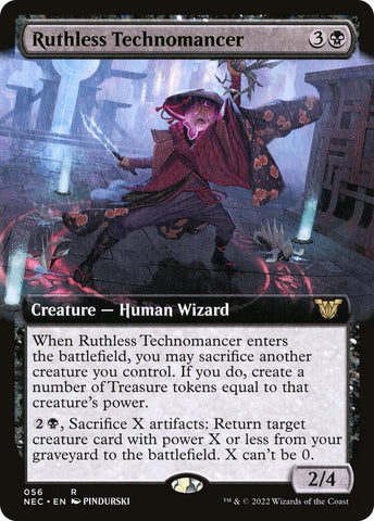 Ruthless Technomancer (Extended Art) - 56 - (Commander: Kamigawa: Neon Dynasty)