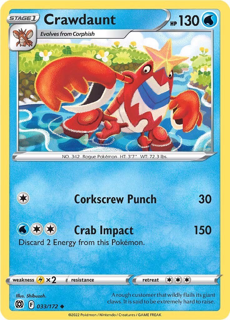 Crawdaunt - 033/172 - (SWSH09: Brilliant Stars)