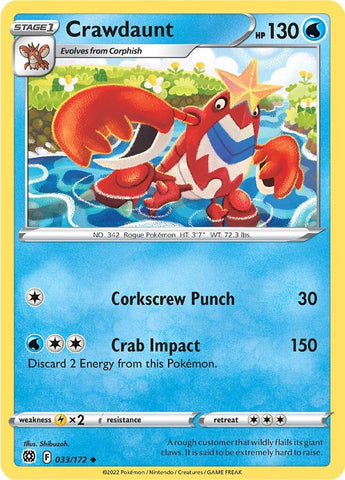 Crawdaunt - 033/172 - (SWSH09: Brilliant Stars)