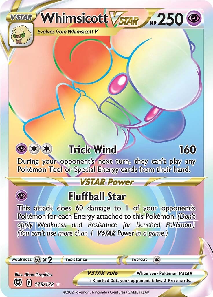 Whimsicott VSTAR (Secret) - 175/172 - (SWSH09: Brilliant Stars)