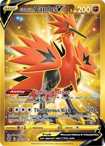 Galarian Zapdos V (Secret) - 182/172