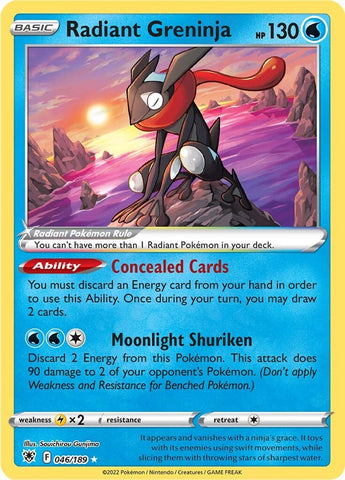 Radiant Greninja - 046/189 - (SWSH10: Astral Radiance)