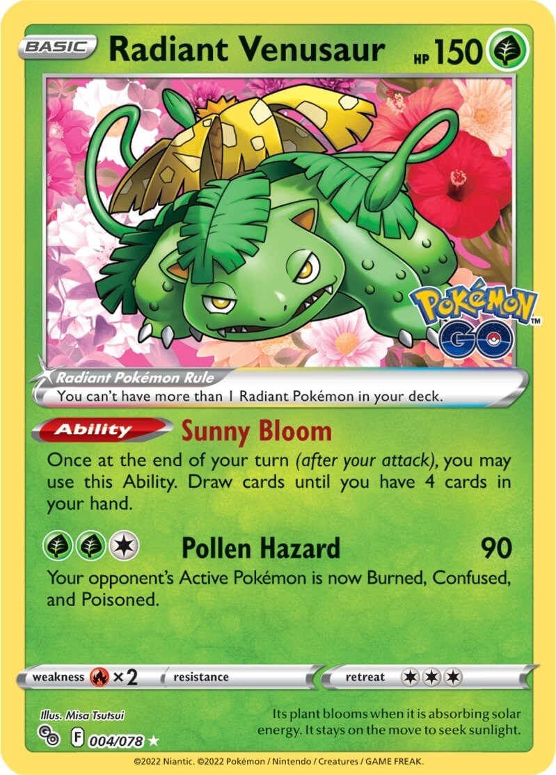 Radiant Venusaur - 004/078 - (Pokemon GO)