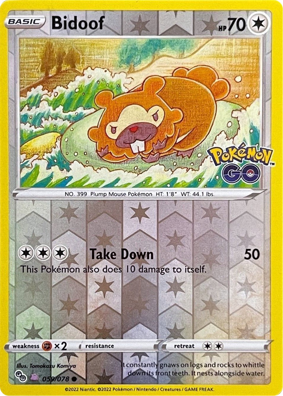 Bidoof (Peelable Ditto) - 059/078 - (Pokemon GO)