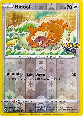 Bidoof (Peelable Ditto) - 059/078 - (Pokemon GO)