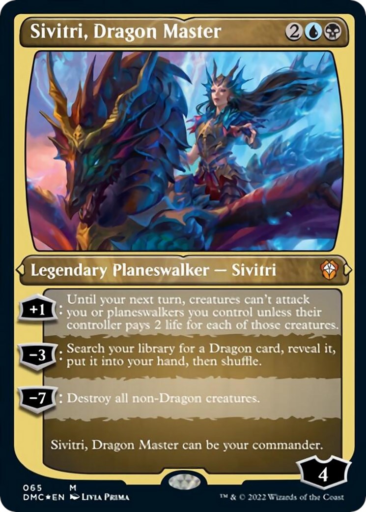 Sivitri, Dragon Master (Foil Etched) - 65 - (Commander: Dominaria United)