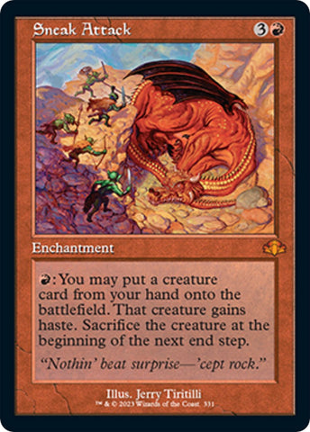 Sneak Attack (Retro Frame) - 331 - (Dominaria Remastered)