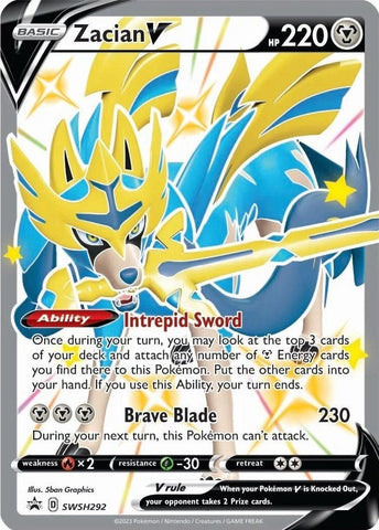 Zacian V (Shiny) - SWSH292 - (SWSH: Sword & Shield Promo Cards)