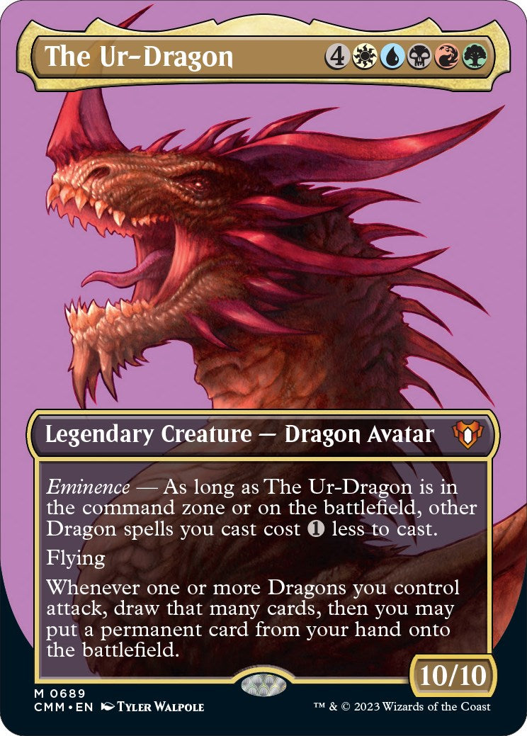 The Ur-Dragon (Borderless) - 689 - (Commander Masters)