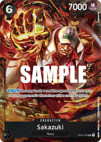 Sakazuki (Alternate Art) - OP02-099 - (Paramount War)
