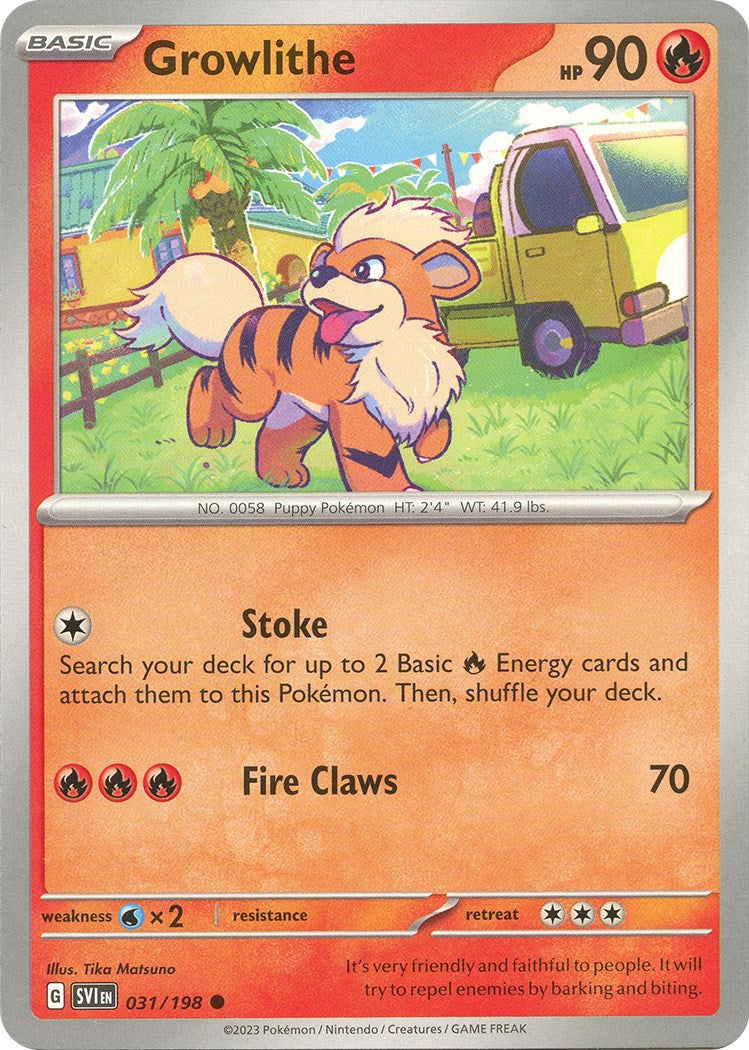 Growlithe - 031/198 - 031/198 - (SV01: Scarlet & Violet Base Set)