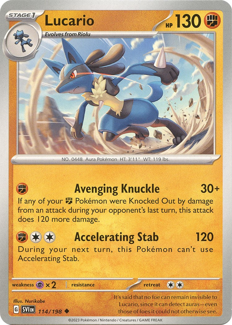 Lucario - 114/198 - 114/198 - (SV01: Scarlet & Violet Base Set)