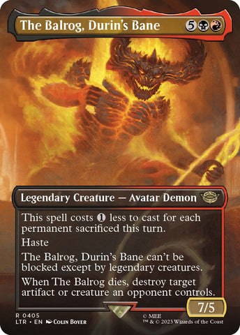The Balrog, Durin's Bane (Borderless) - 405 - (Universes Beyond: The Lord of the Rings: Tales of Middle-earth)