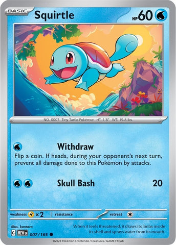 Squirtle - 007/165 - 007/165 - (SV: Scarlet & Violet 151)