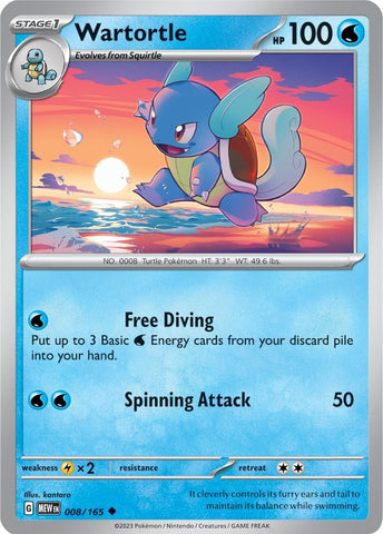 Wartortle - 008/165 - 008/165 - (SV: Scarlet & Violet 151)