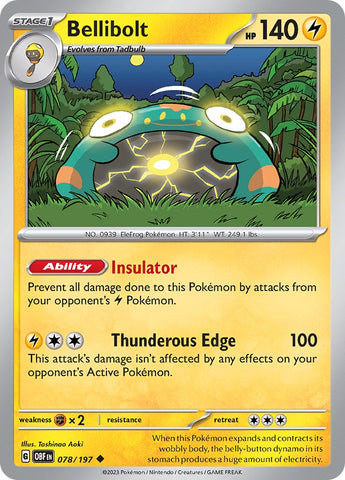 Bellibolt - 078/197 - 078/197 - (SV03: Obsidian Flames)