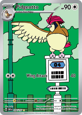 Pidgeotto - 208/197 - 208/197 - (SV03: Obsidian Flames)