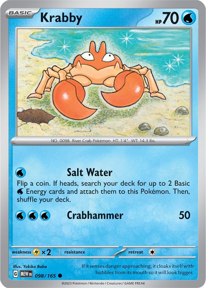 Krabby - 098/165 - (SV: Scarlet & Violet 151)