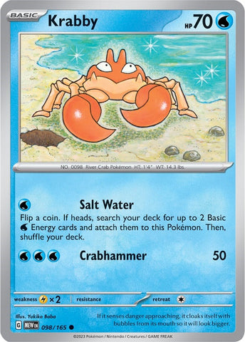 Krabby - 098/165 - (SV: Scarlet & Violet 151)