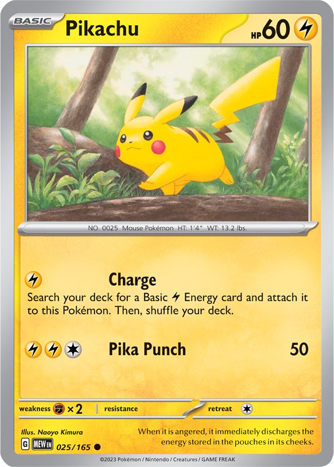 Pikachu - 025/165 - 025/165 - (SV: Scarlet & Violet 151)