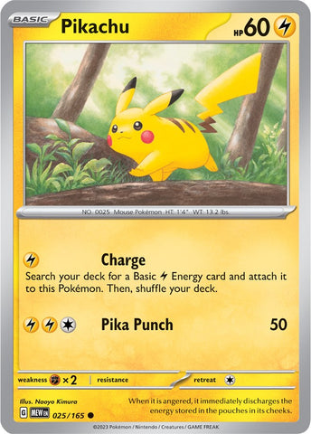 Pikachu - 025/165 - 025/165 - (SV: Scarlet & Violet 151)