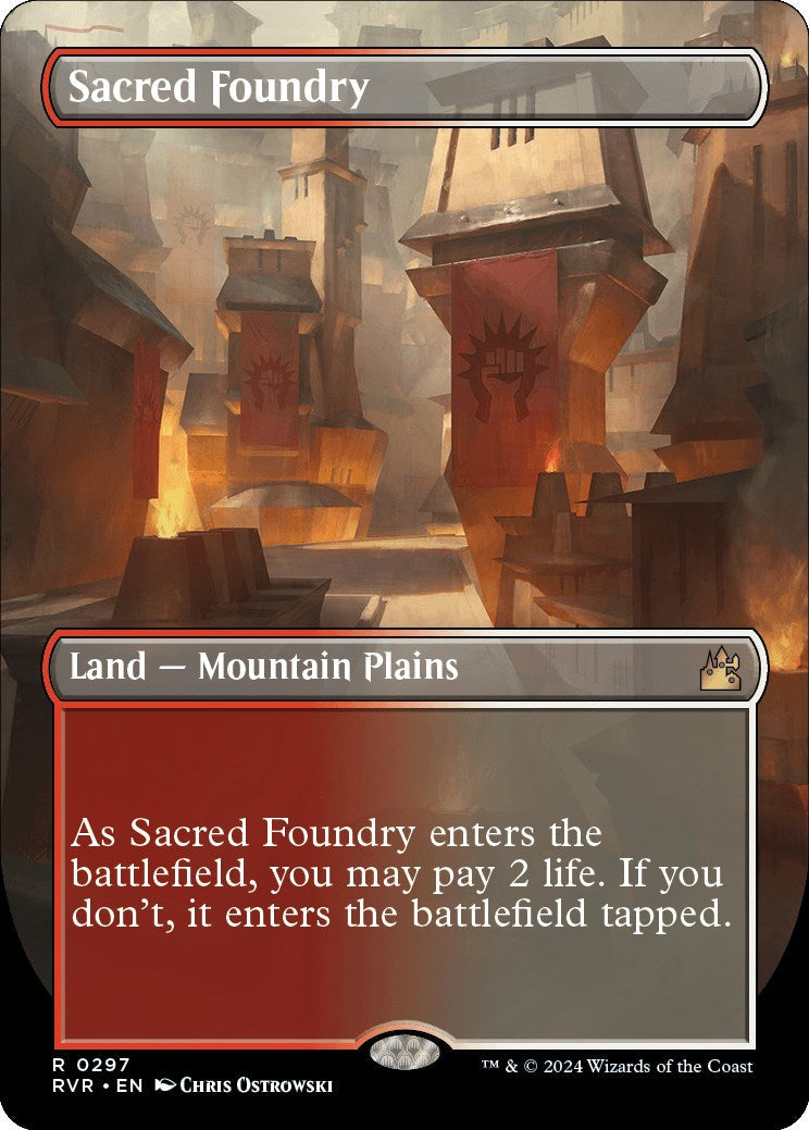 Sacred Foundry (Borderless) - 297 - (Ravnica Remastered)
