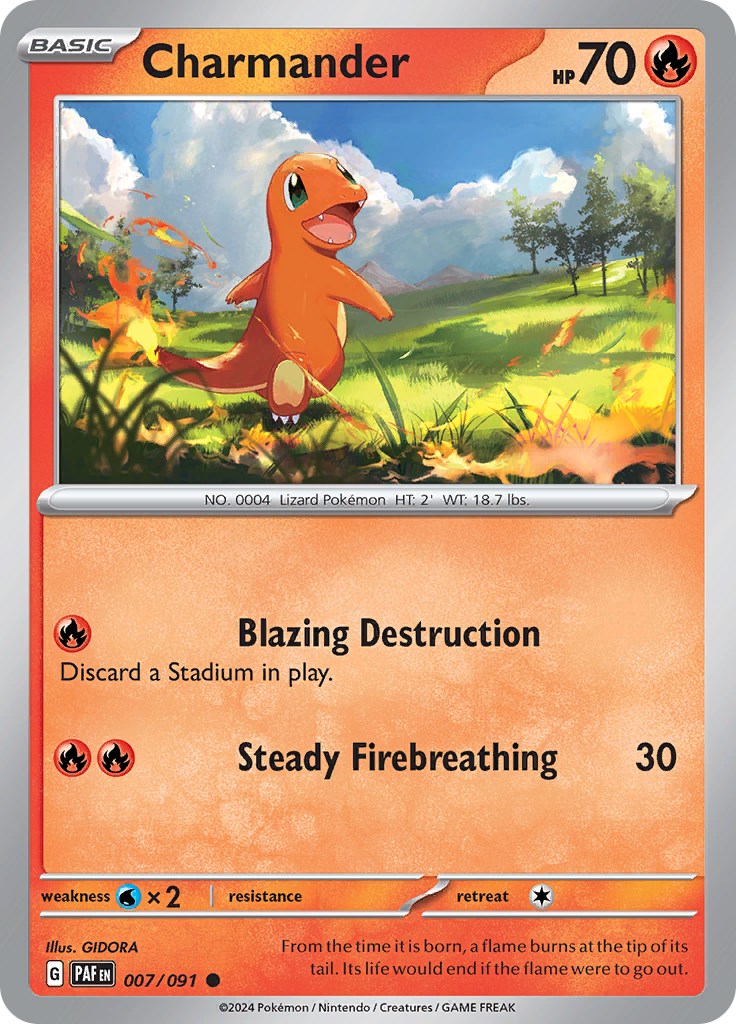 Charmander - 007/091 - 007/091 - (SV: Paldean Fates)
