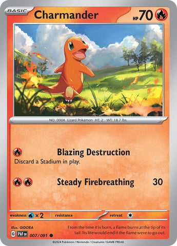 Charmander - 007/091 - 007/091 - (SV: Paldean Fates)