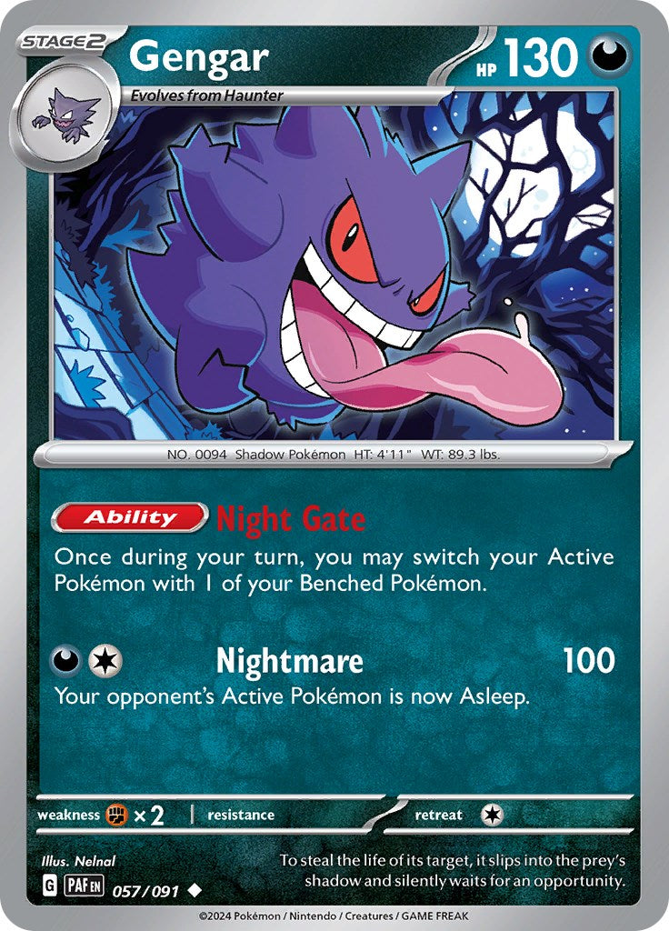 Gengar - 057/091 - (SV: Paldean Fates)