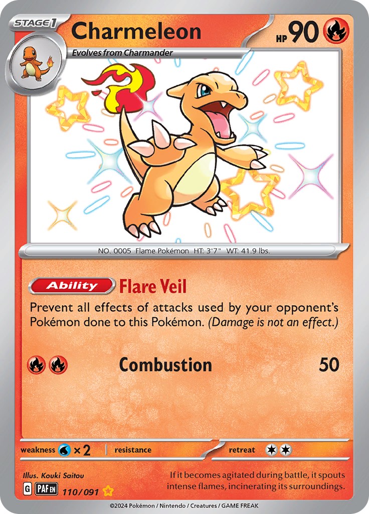 Charmeleon - 110/091 - 110/091 - (SV: Paldean Fates)