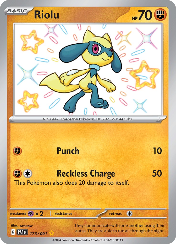 Riolu - 173/091 - (SV: Paldean Fates)