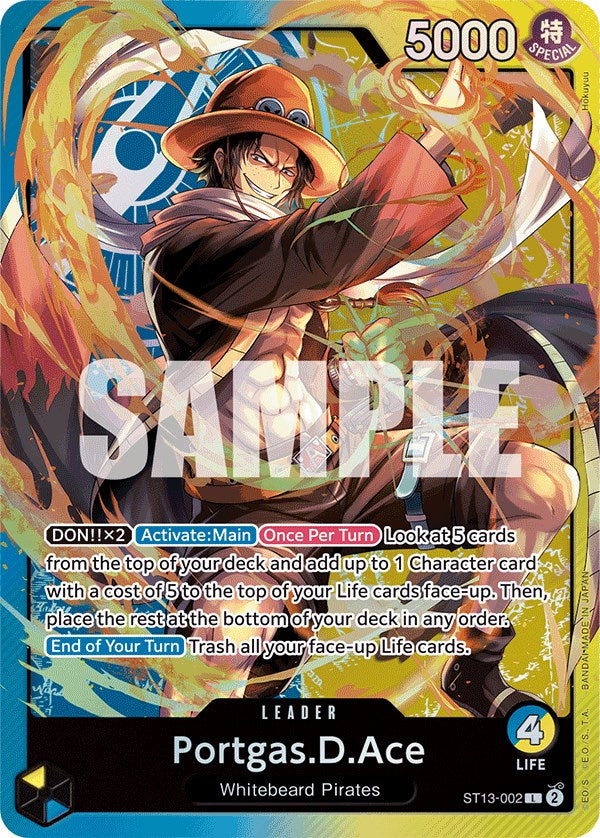 Portgas.D.Ace (002) - ST13-002 - (Ultra Deck: The Three Brothers)