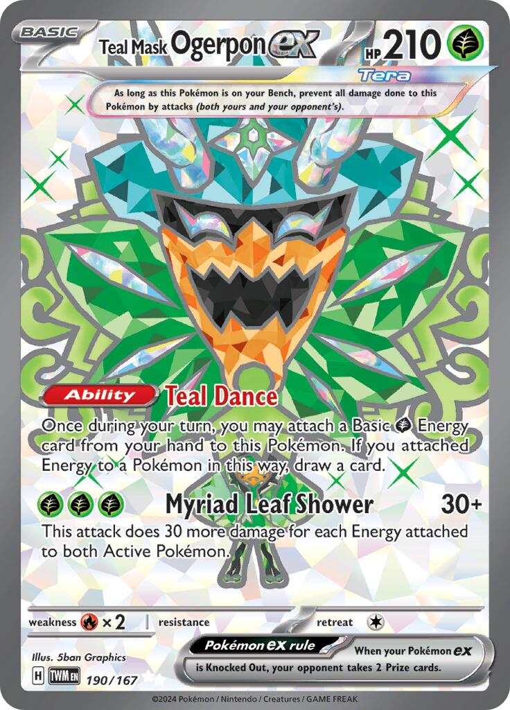 Teal Mask Ogerpon ex - 190/167 - 190/167 - (SV06: Twilight Masquerade)